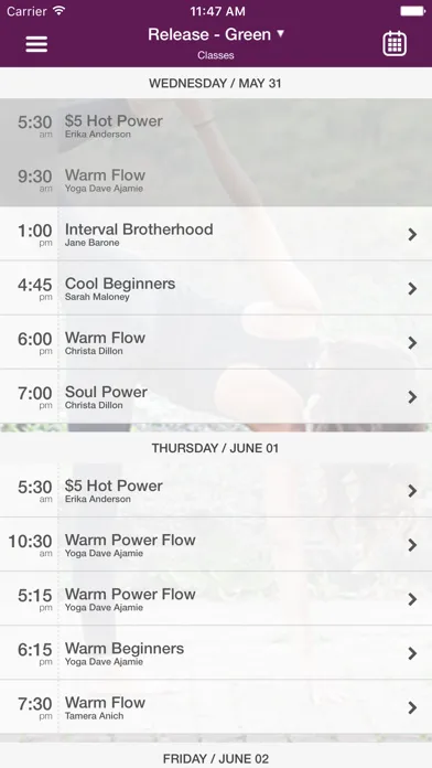 Release Yoga Screenshots