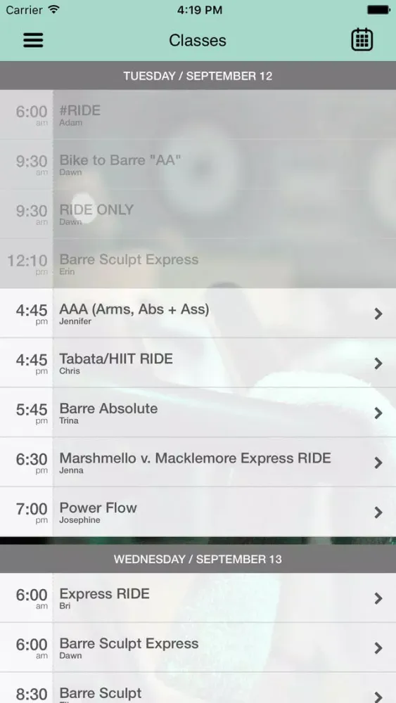 Tangkapan layar RIDE CYCLE STUDIO