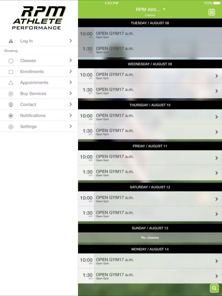 RPM Athlete Performance iPad  سکرین شاٹس