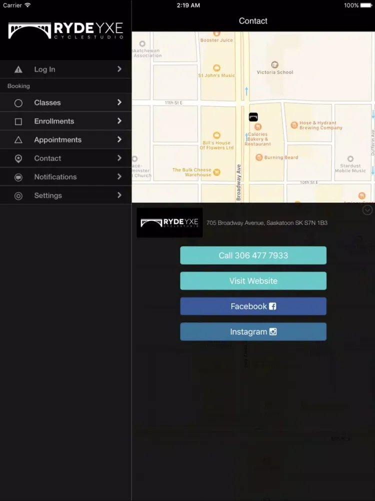Screenshot di Ryde YXE Cycle Studio iPad 