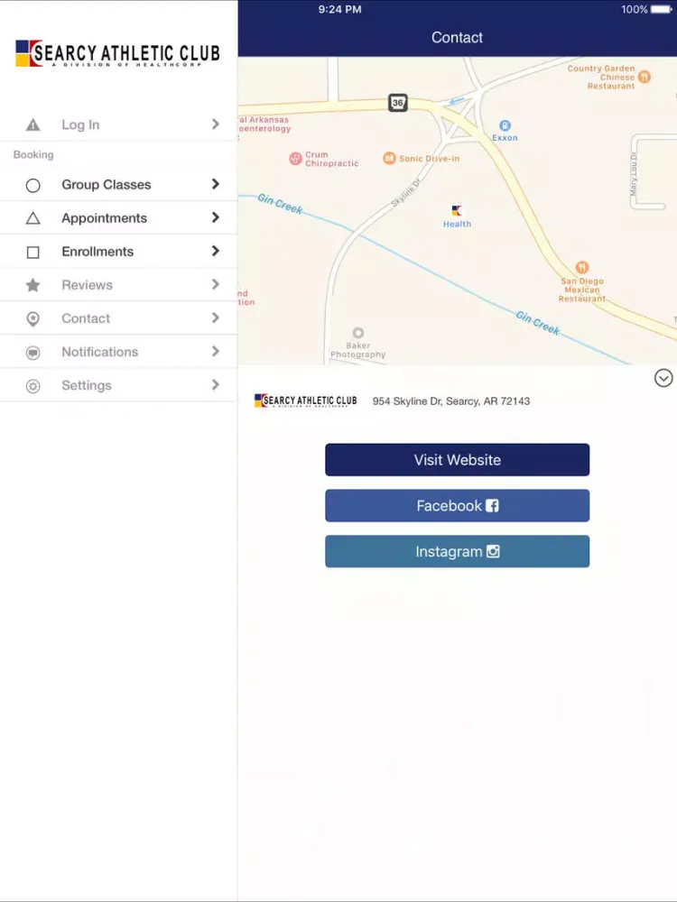 Zrzuty ekranu Searcy Athletic Club iPad 