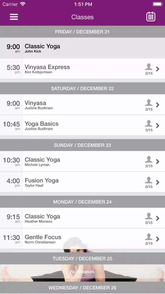 Serenity Yoga Screenshots