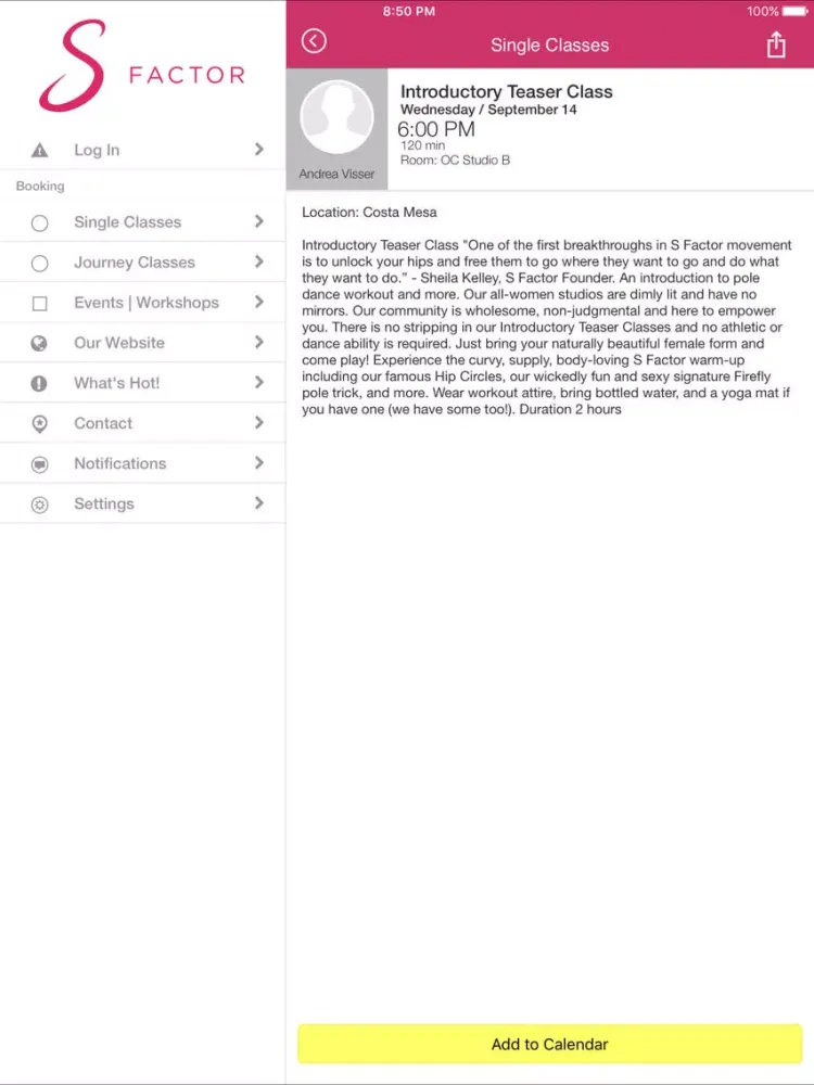 S Factor | Southern California iPad  Screenshots