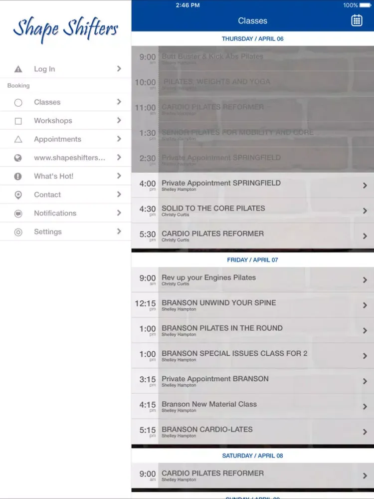 Shape Shifters Pilates iPad  Ekran Görüntüleri