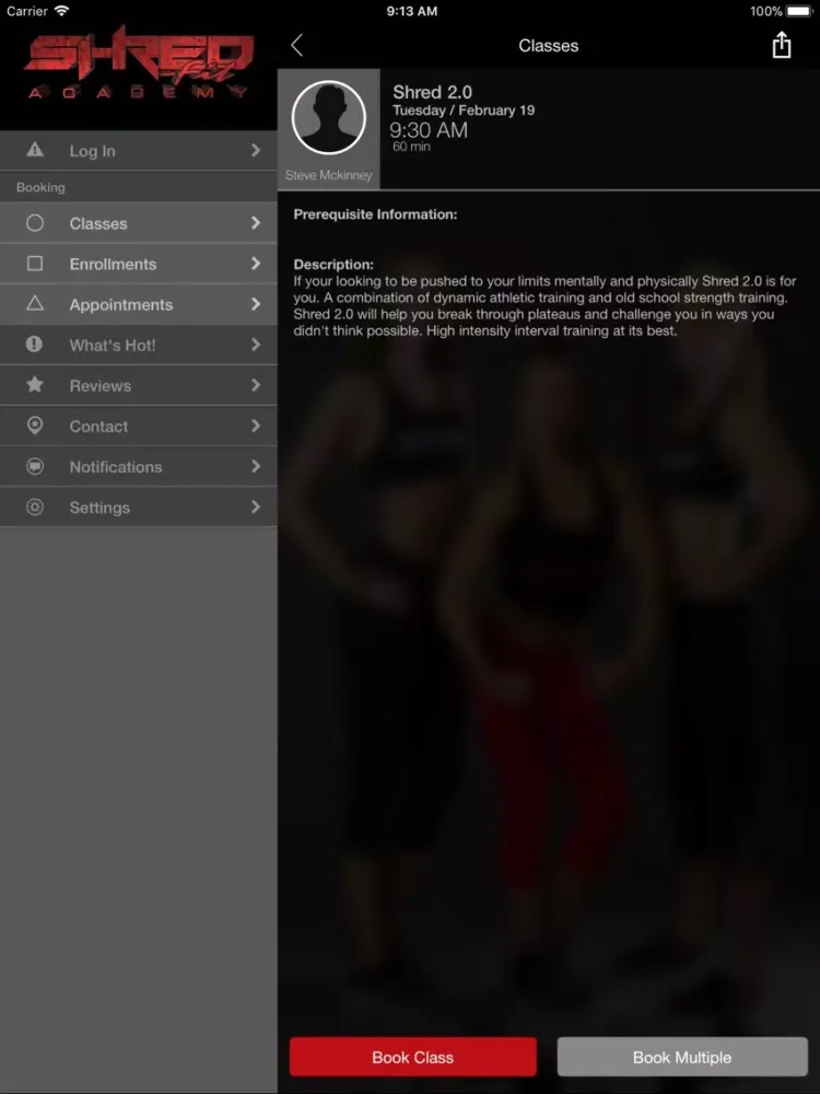 ภาพหน้าจอของ Shred Fit Academy iPad 