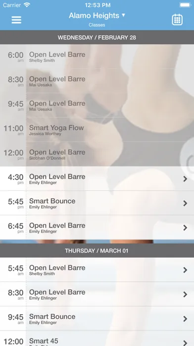 Capturas de tela do Smart Barre