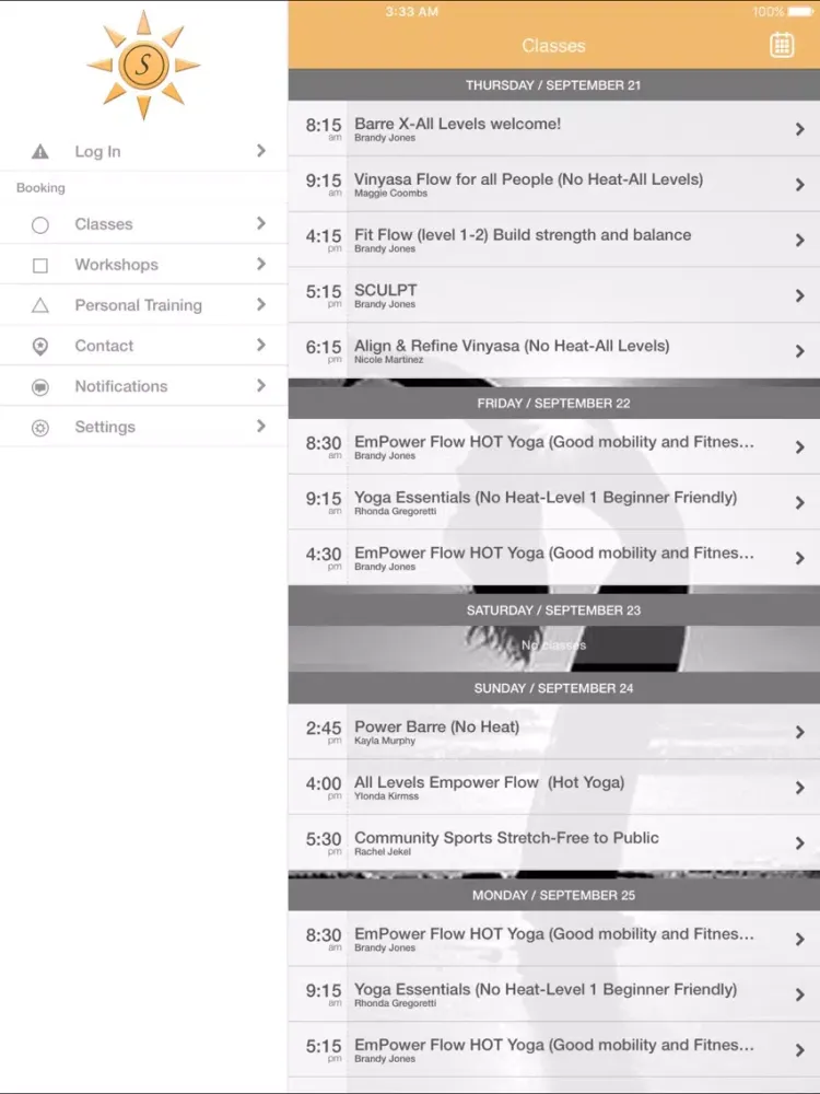Solshine Wellness Studio iPad 應用截圖