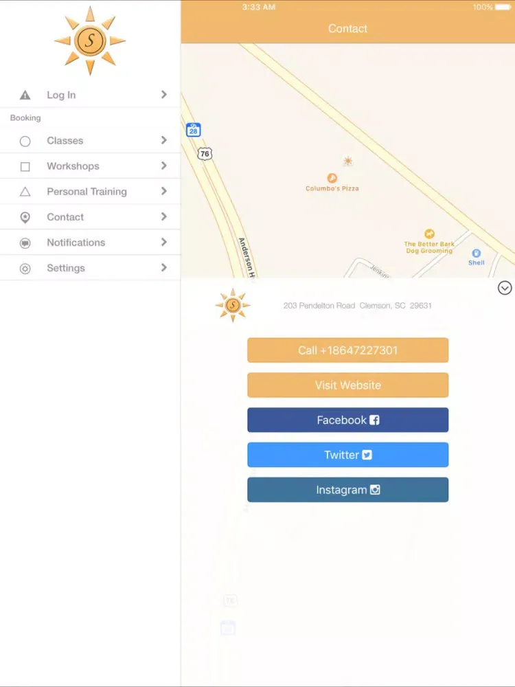 Solshine Wellness Studio iPad 應用截圖