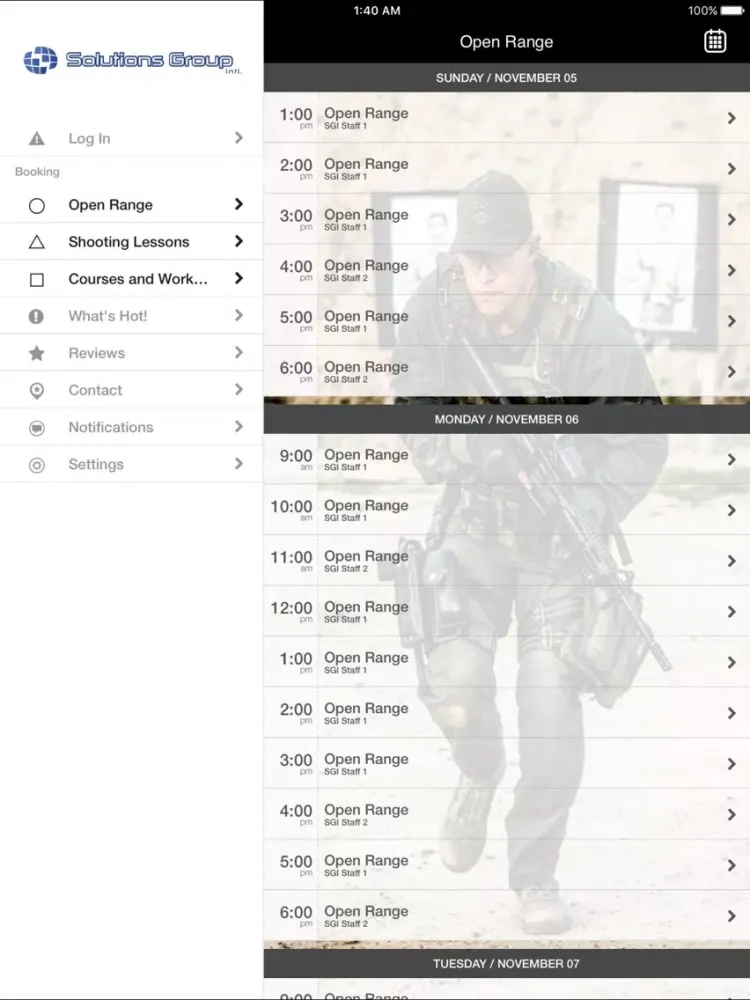 Captures d'écran de Solutions Group International iPad 