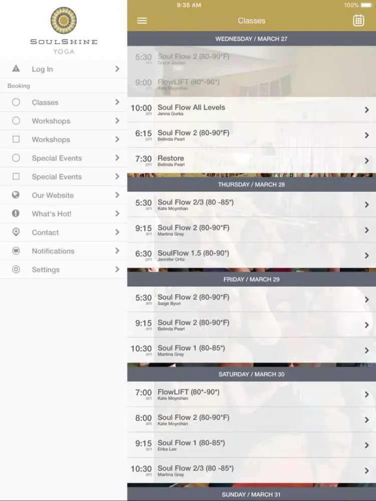 Capturas de pantalla de SoulShine Yoga iPad 