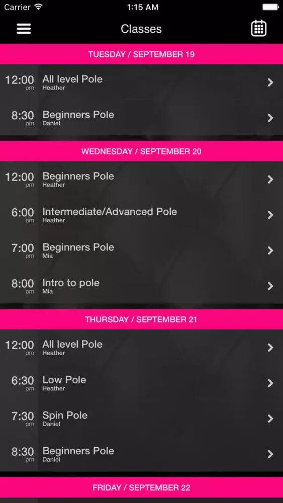 Скриншоты Studio X Pole Fitness