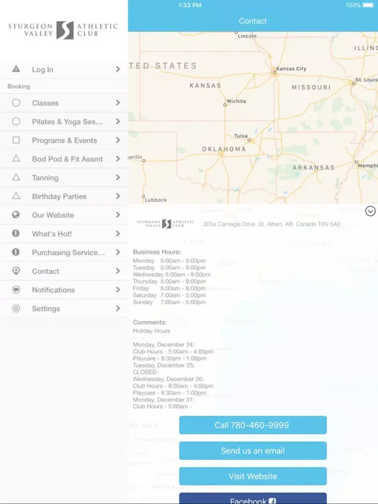 Скриншоты Sturgeon Valley Athletic Club iPad 