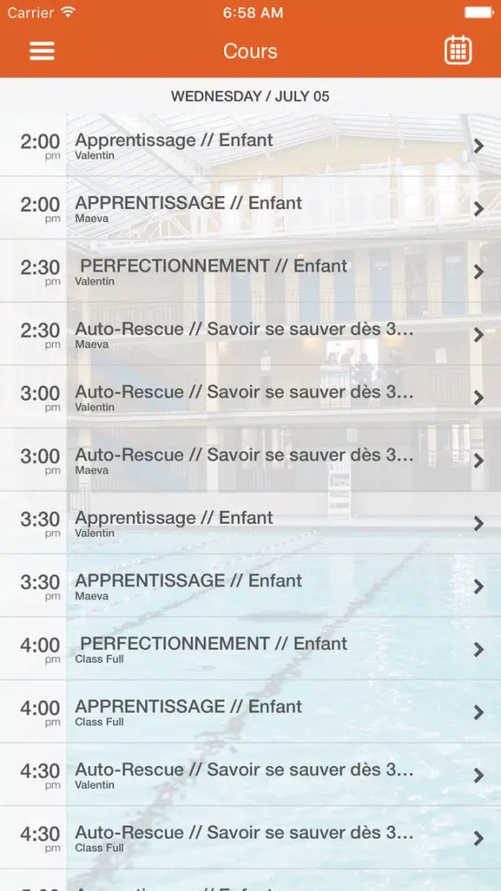 Screenshot di Swim Stars Cours de Natation