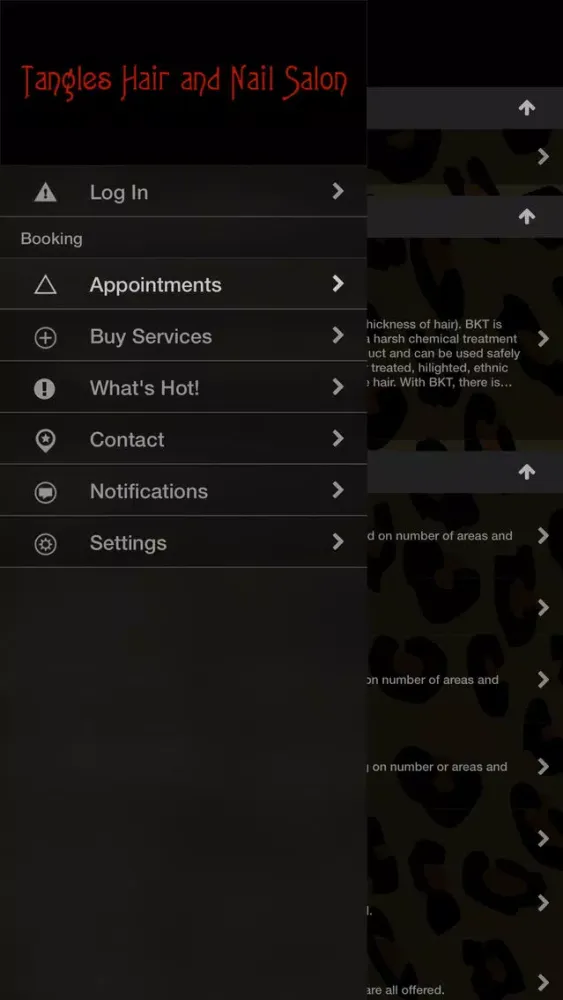 Tangles Hair and Nail Salon应用截图