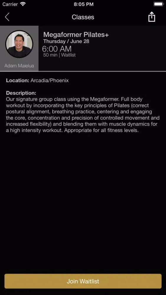 Ảnh chụp màn hình của The Body Lab pilates+