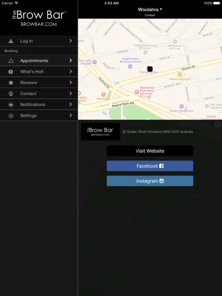 Capturas de tela do The Brow Bar Australia iPad 