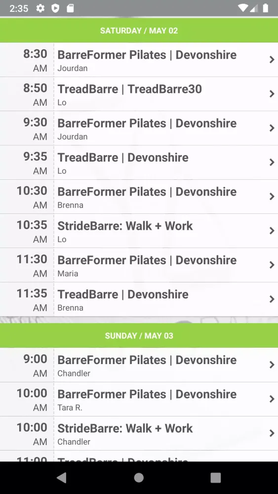 The PilatesBarre Screenshots