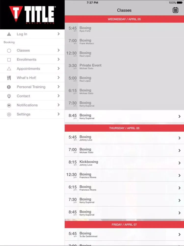 Скриншоты TITLE Boxing Club NYC iPad 
