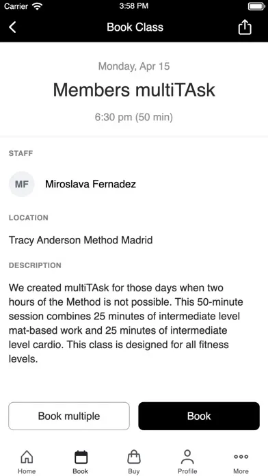 Capturas de pantalla de Tracy Anderson Method