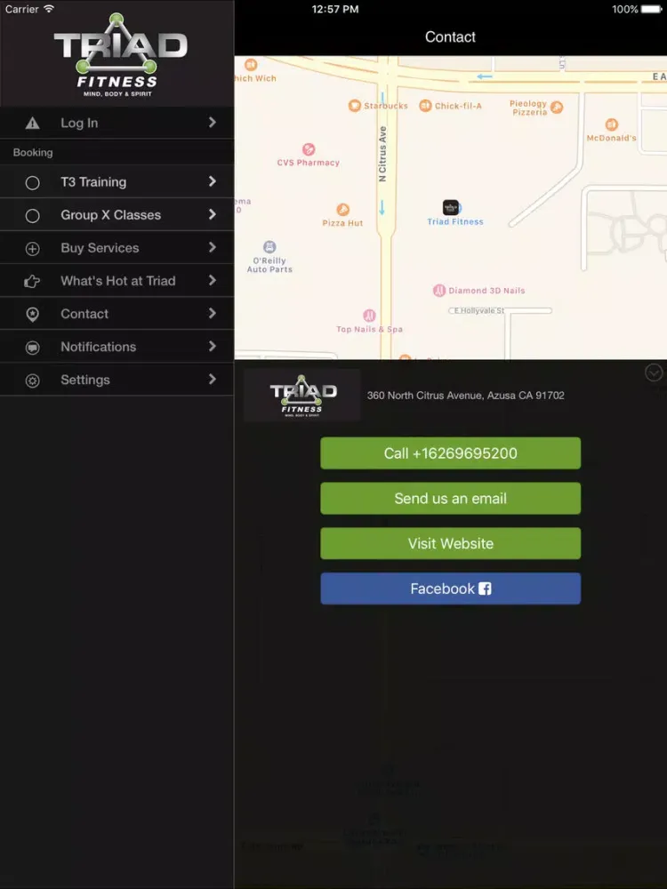 Triad Fitness iPad 应用截图