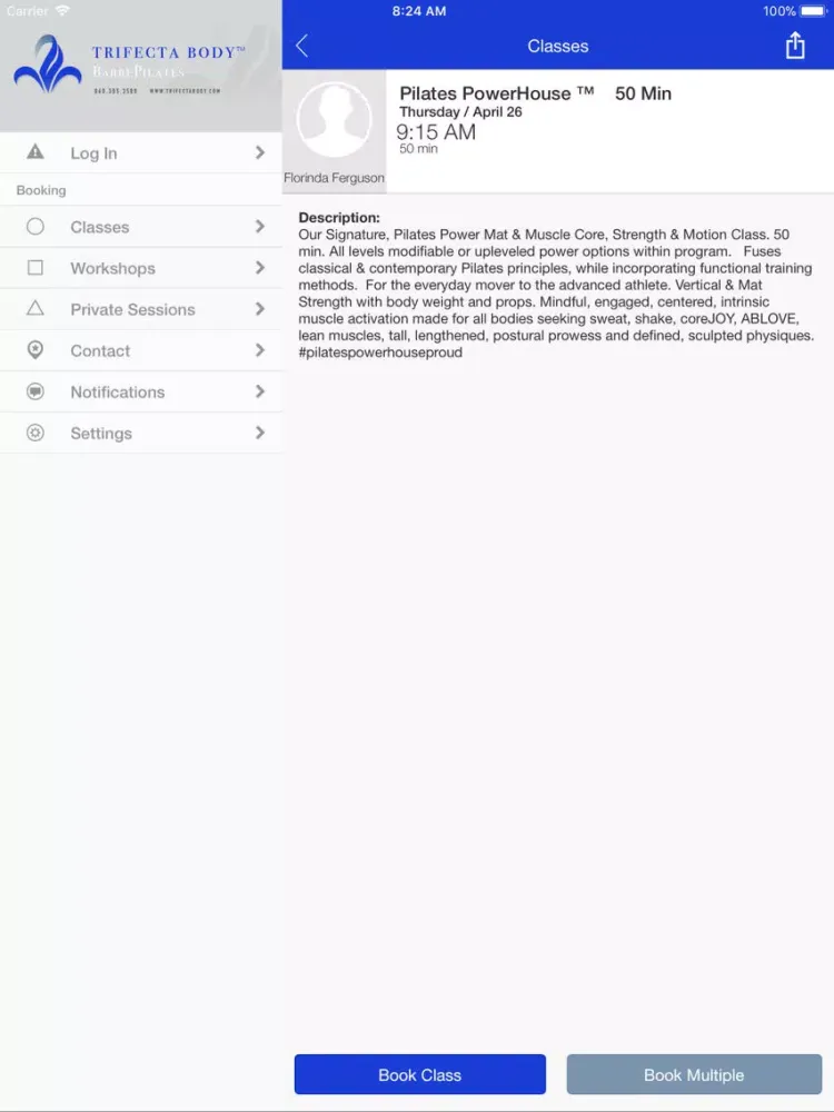 Trifecta Body BarrePilatesVib iPad  Screenshots