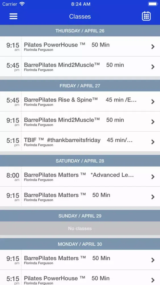 Trifecta Body BarrePilatesVib Screenshots