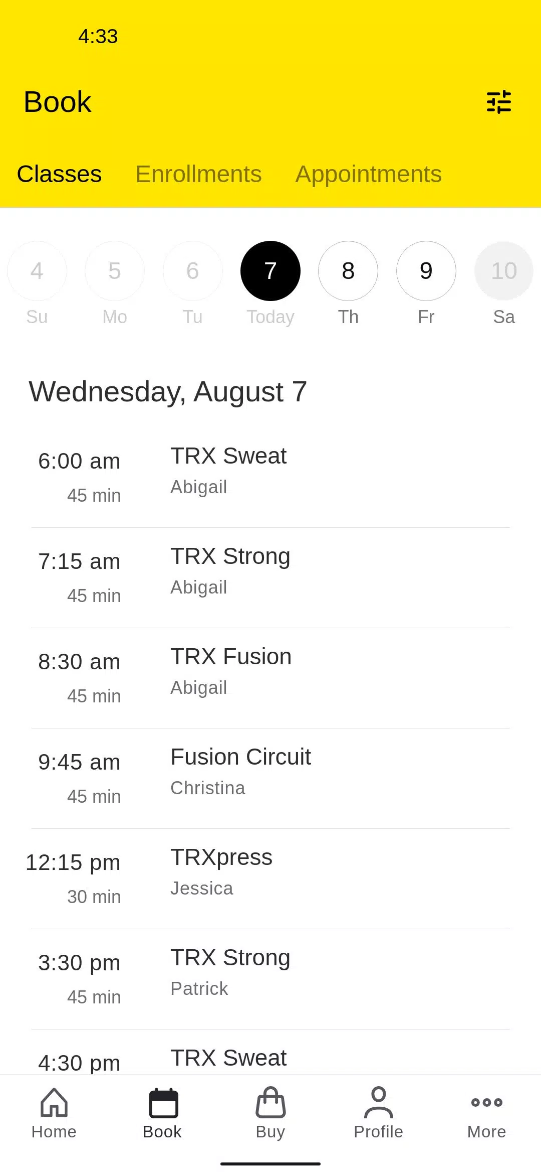 TRX Training Center Screenshots