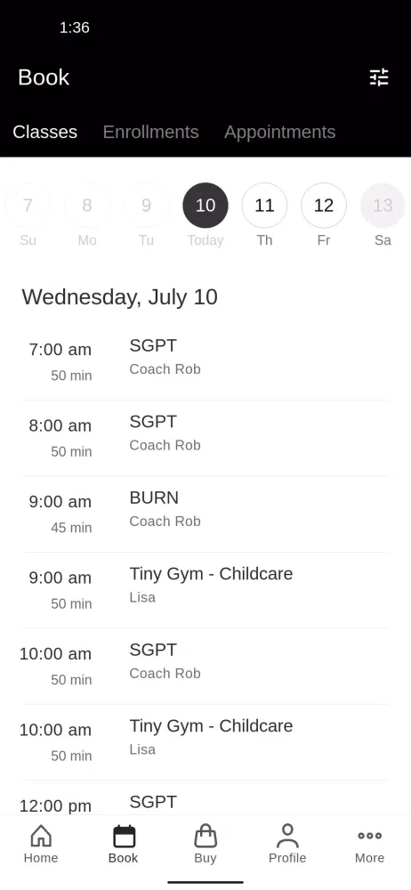 Unite Personal Training 스크린샷