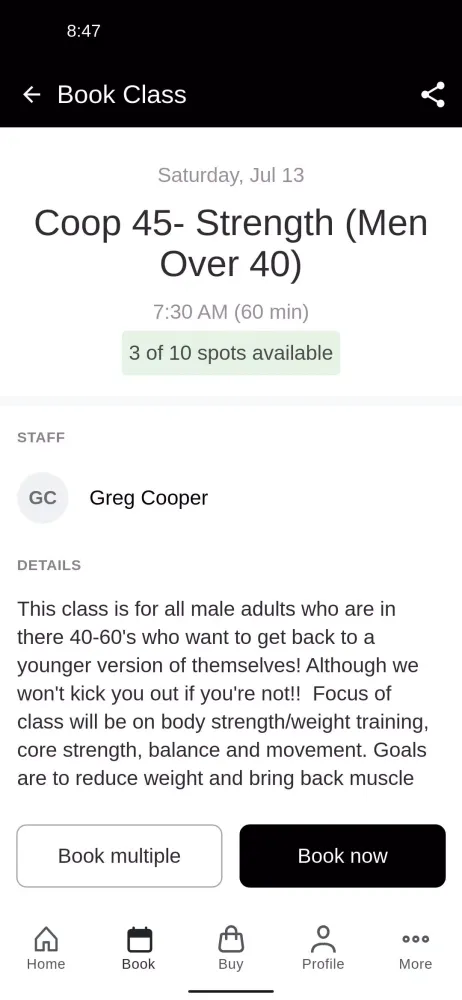1UP Sports Performance Screenshots