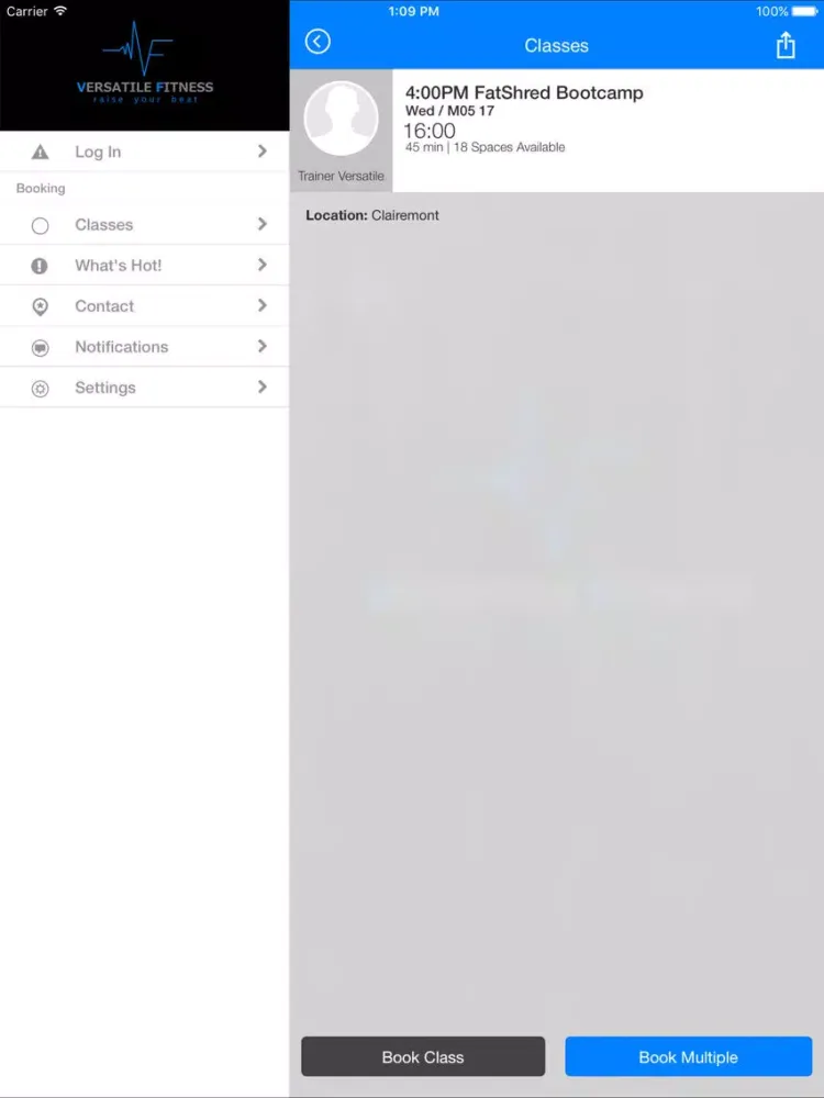 Versatile Fitness iPad  Ekran Görüntüleri