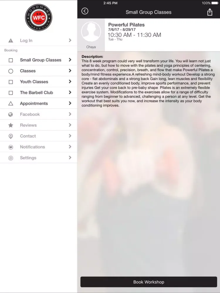 Woodmere Fitness Club - NY iPad  스크린샷