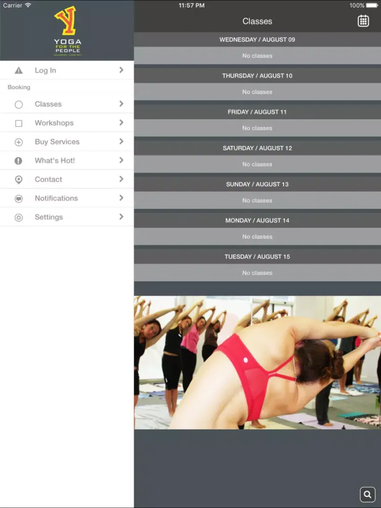 Tangkapan layar Yoga for the People Lower Hutt iPad 