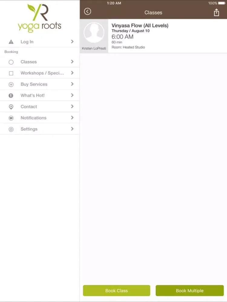 Zrzuty ekranu Yoga Roots iPad 