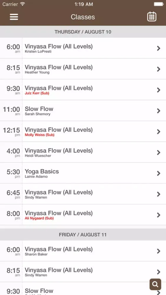 Zrzuty ekranu Yoga Roots