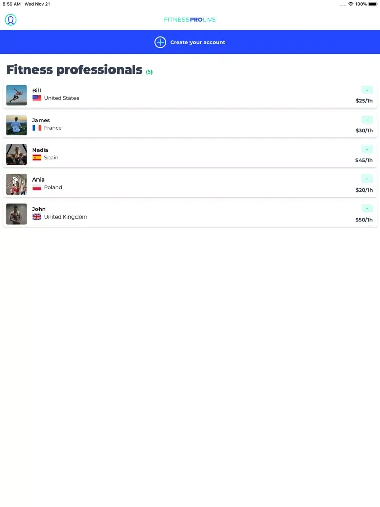 Captures d'écran de Fitness Pro Live iPad 