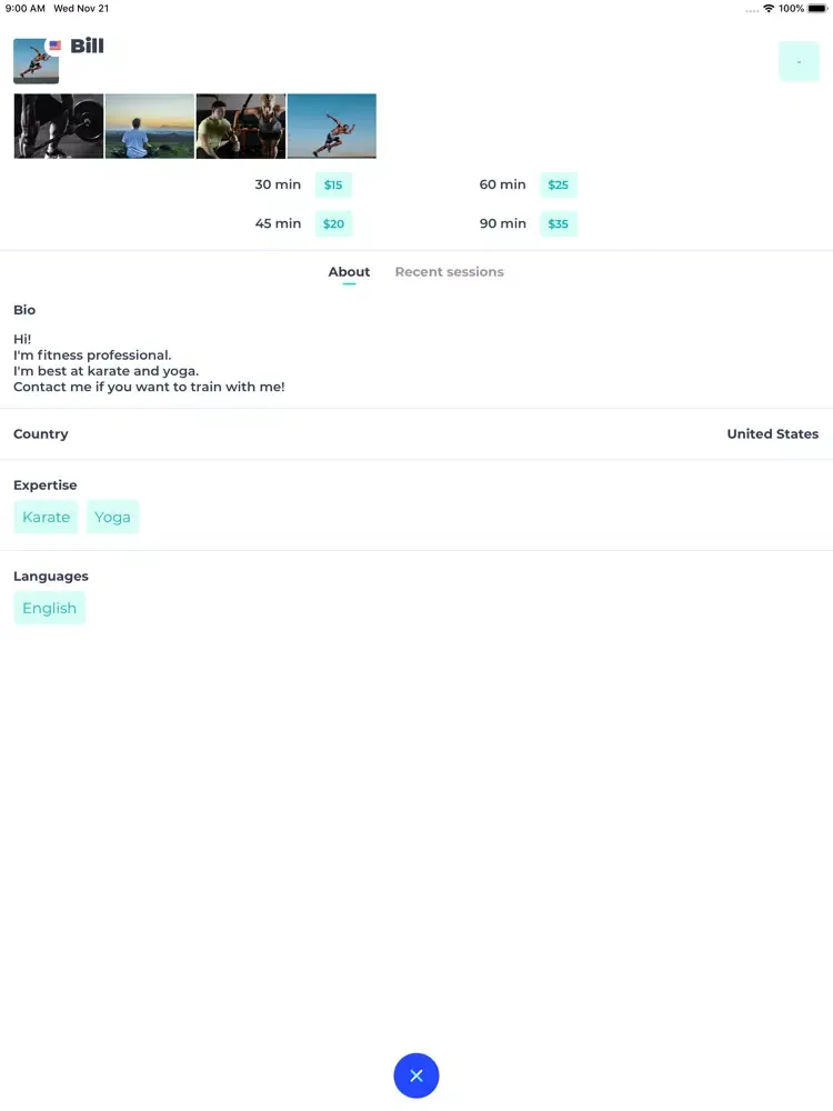 Captures d'écran de Fitness Pro Live iPad 