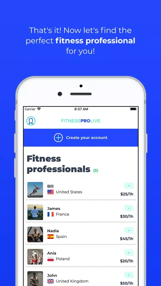 Captures d'écran de Fitness Pro Live