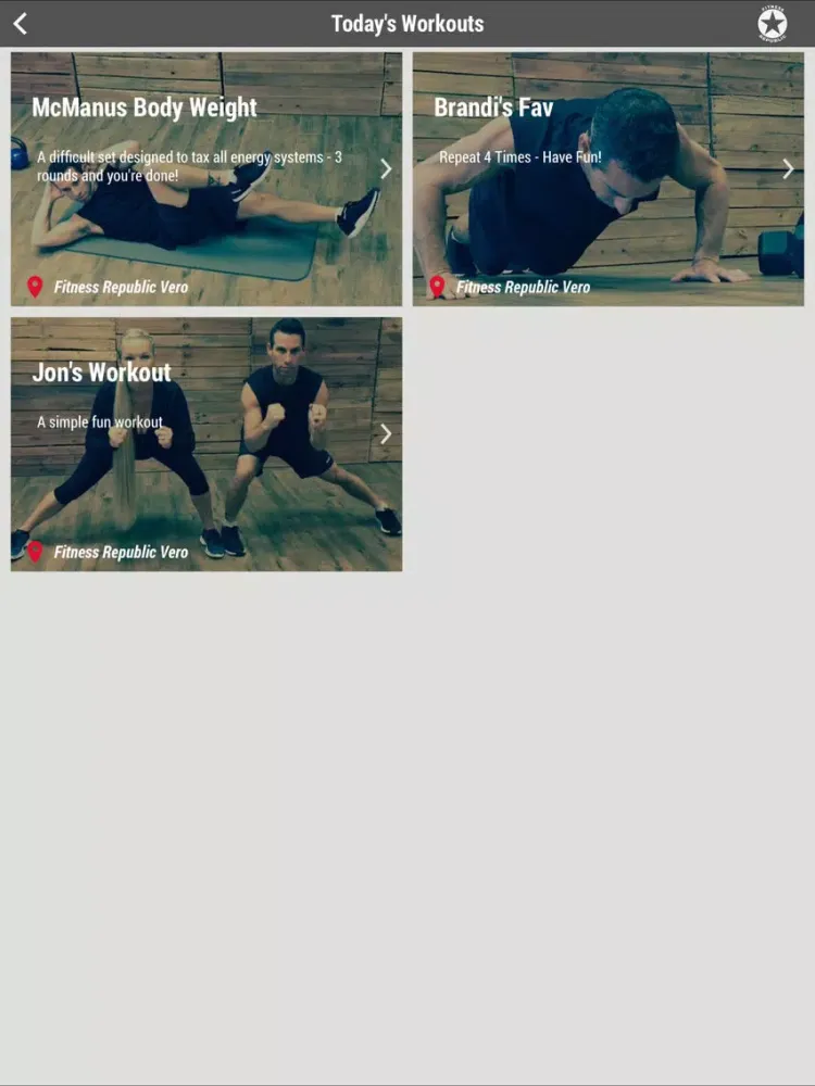 Capturas de tela do Fitness Republic Daily Workout iPad 
