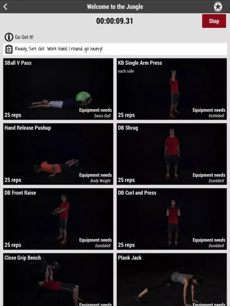 Capturas de tela do Fitness Republic Daily Workout iPad 
