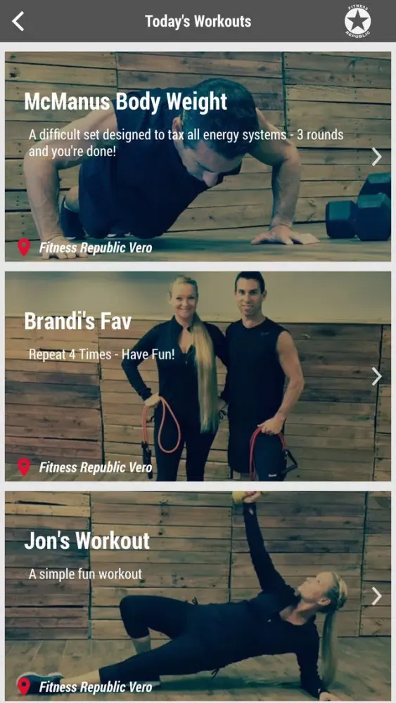 Capturas de tela do Fitness Republic Daily Workout