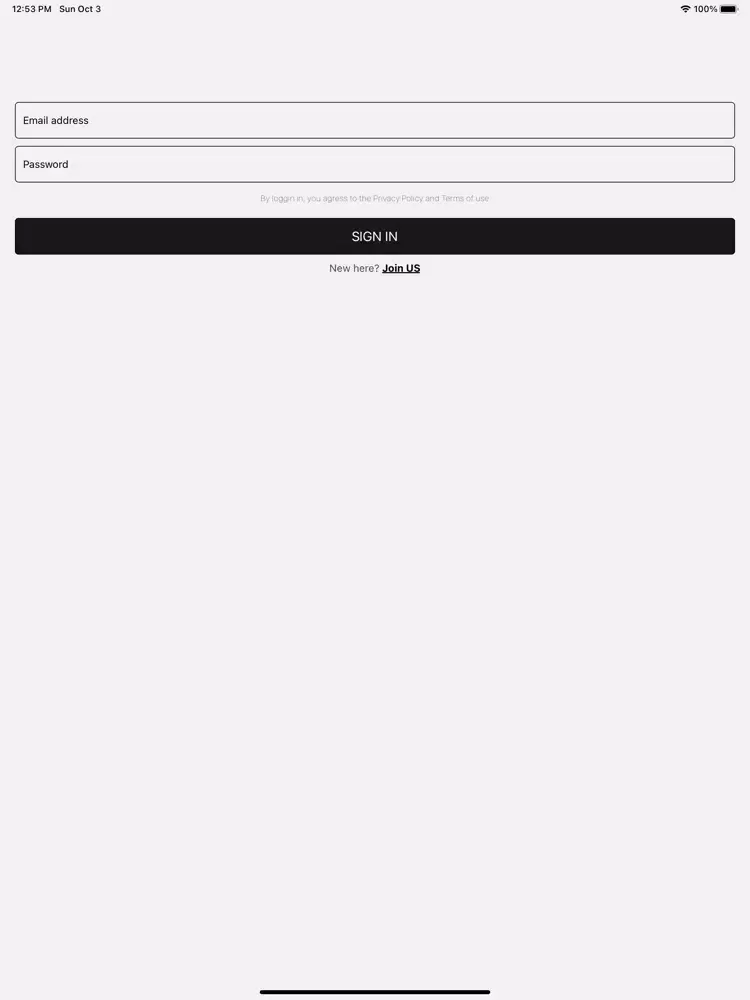 Ảnh chụp màn hình của FitSecret iPad 
