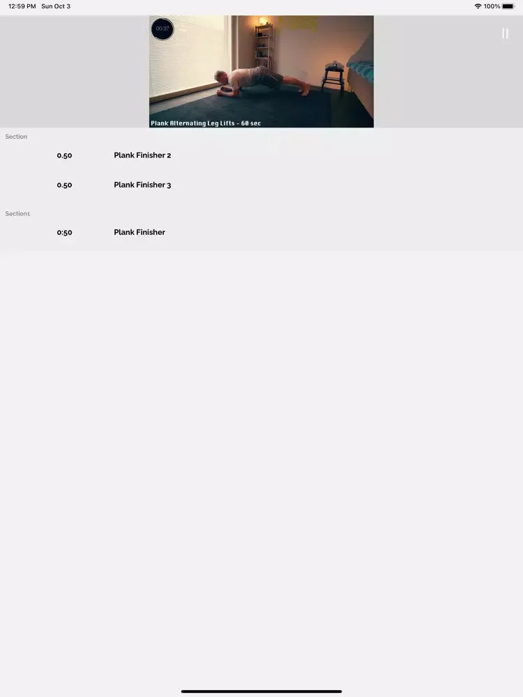 Ảnh chụp màn hình của FitSecret iPad 
