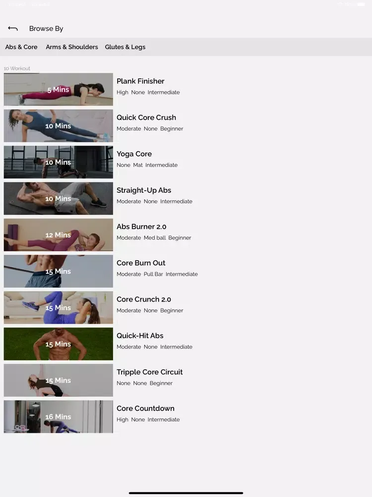 Ảnh chụp màn hình của FitSecret iPad 