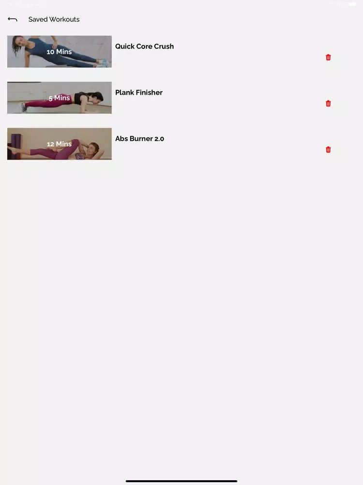 Ảnh chụp màn hình của FitSecret iPad 
