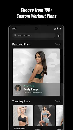 Zrzuty ekranu Fitplan: Gym & Home Workouts