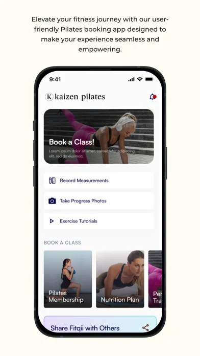 Capturas de tela do Kaizen Pilates