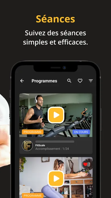 Capturas de tela do FitScale Training