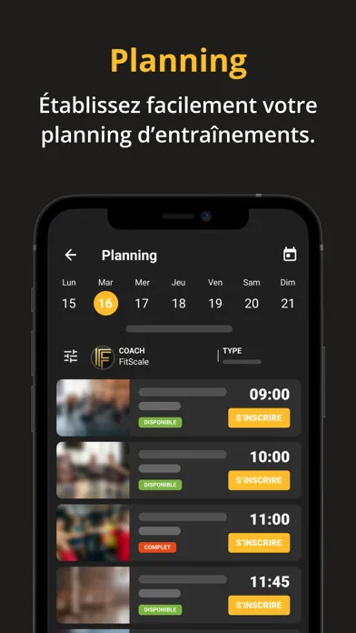 Capturas de tela do FitScale Training