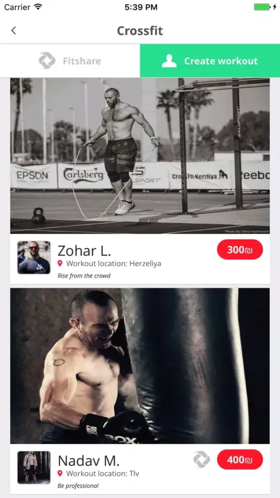 Fitshare - Share your workout & save money应用截图
