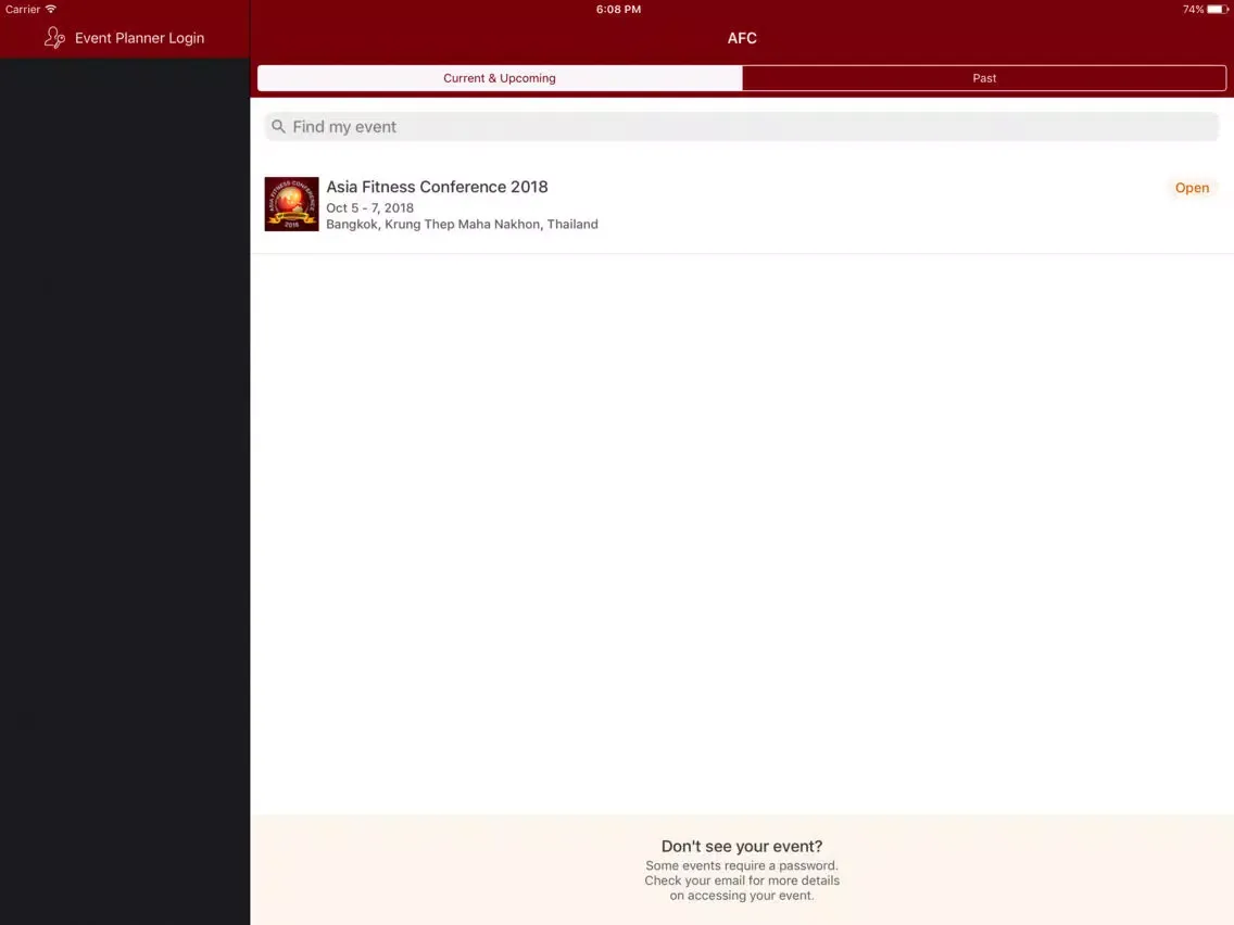 Capturas de tela do Asia Fitness Conference iPad 